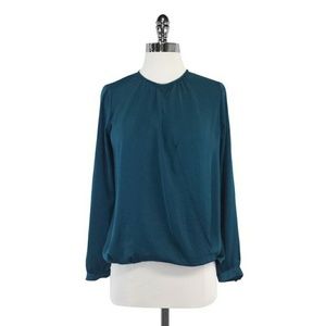 Vince Emerald Blue Blouse